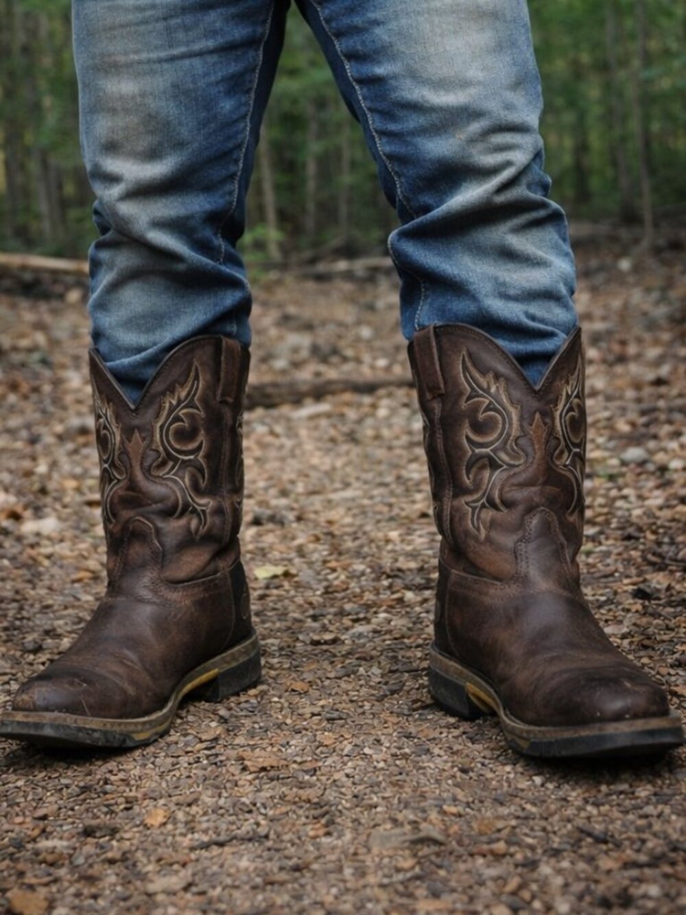 Justin Men's Joist 11" Waterproof Leather Cowboy Boots Western Aged Brown 12D